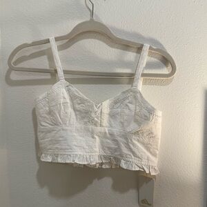 Agua Bendita Ivory Lace Top